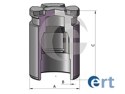 Piston, brake caliper