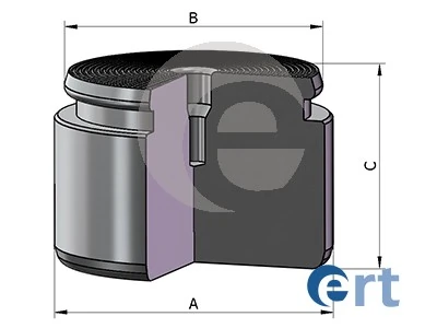 Piston, brake caliper