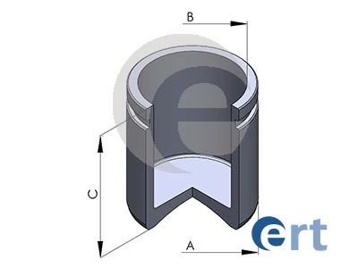 Piston, brake caliper