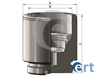 Piston, brake caliper