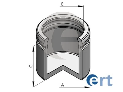 Piston, brake caliper