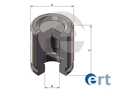 Piston, brake caliper