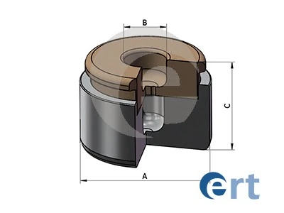 Piston, brake caliper