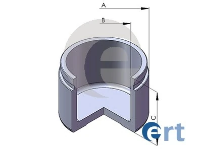 Piston, brake caliper