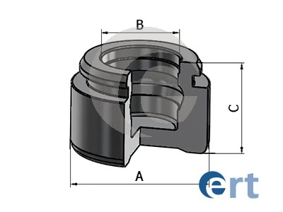 Piston, brake caliper