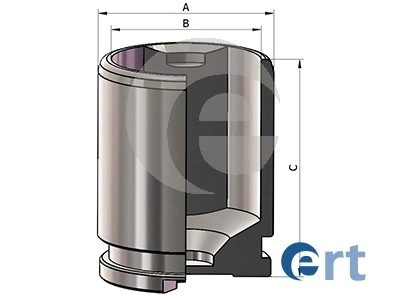 Piston, brake caliper