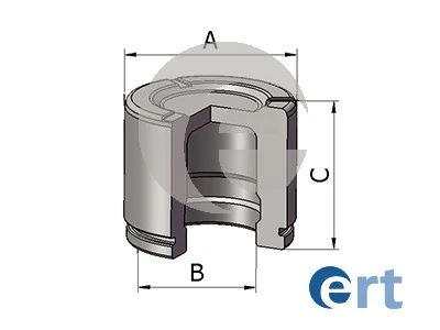 Piston, brake caliper