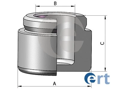 Piston, brake caliper