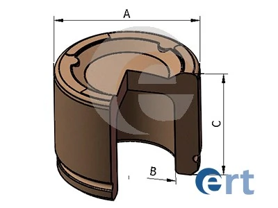 Piston, brake caliper