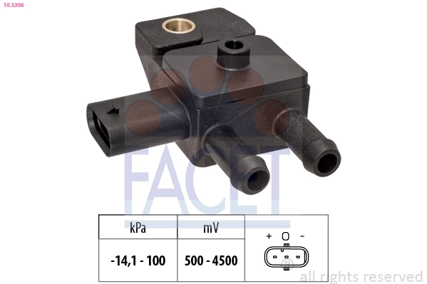 Sensor, exhaust pressure