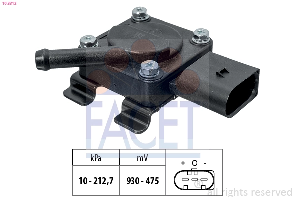 Sensor, exhaust pressure