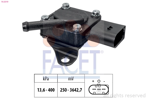 Sensor, exhaust pressure