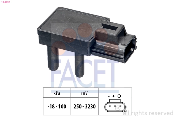Sensor, exhaust pressure