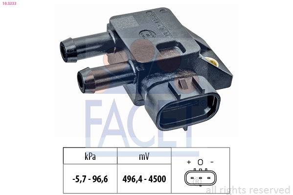 Sensor, exhaust pressure
