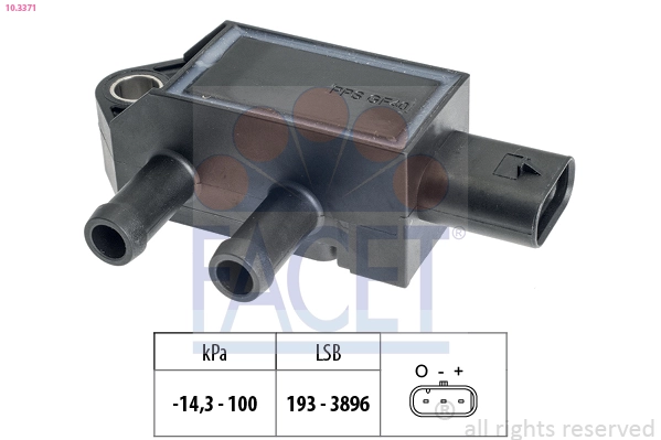 Sensor, exhaust pressure