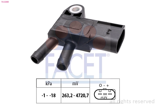 Sensor, exhaust pressure