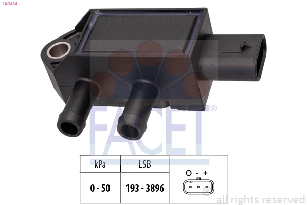 Sensor, exhaust pressure