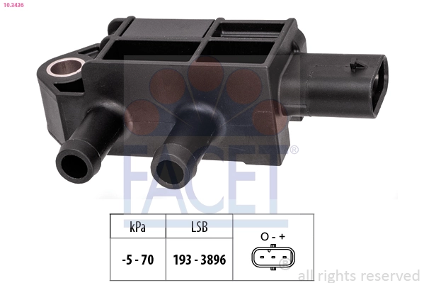 Sensor, exhaust pressure