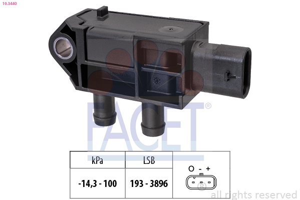 Sensor, exhaust pressure