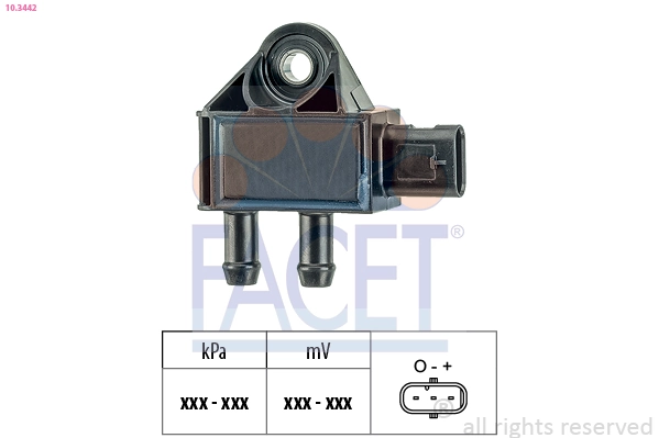 Sensor, exhaust pressure