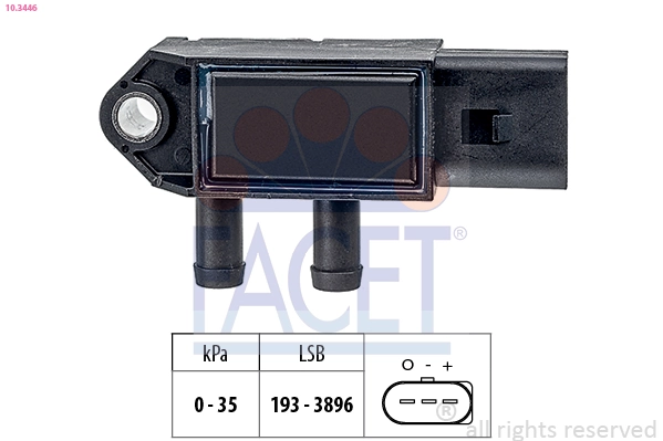 Sensor, exhaust pressure