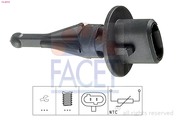 Sensor, exterior temperature