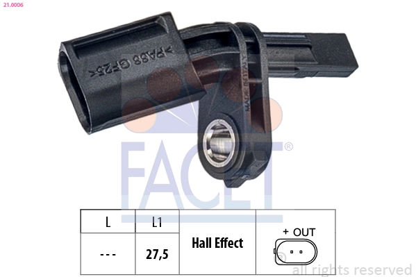 Sensor, wheel speed