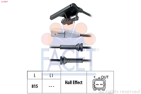 Sensor, wheel speed