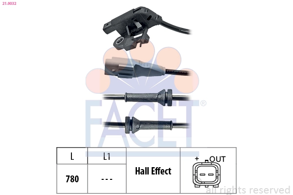 Sensor, wheel speed