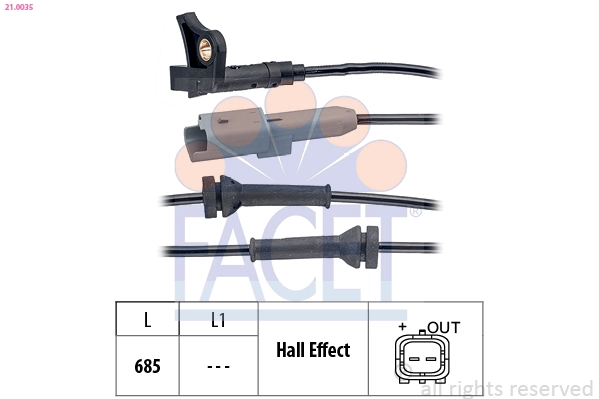 Sensor, wheel speed