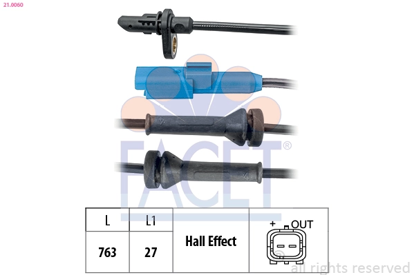 Sensor, wheel speed