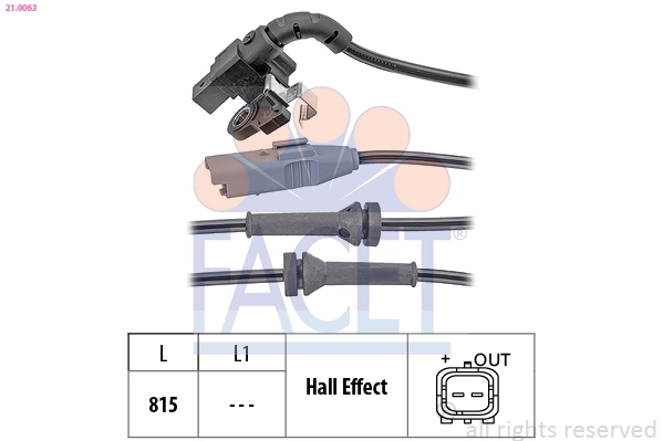 Sensor, wheel speed