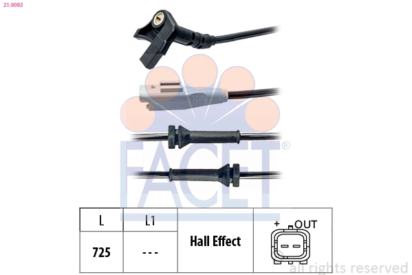 Sensor, wheel speed