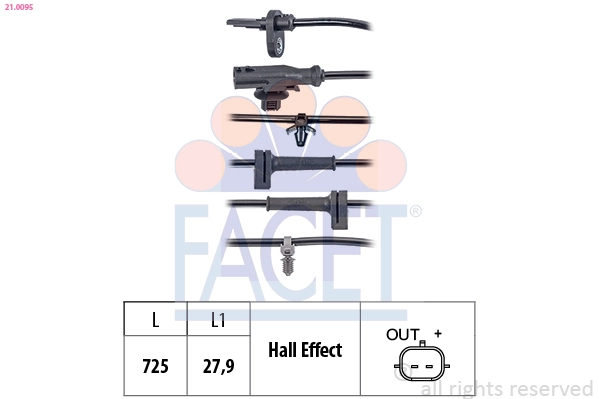 Sensor, wheel speed