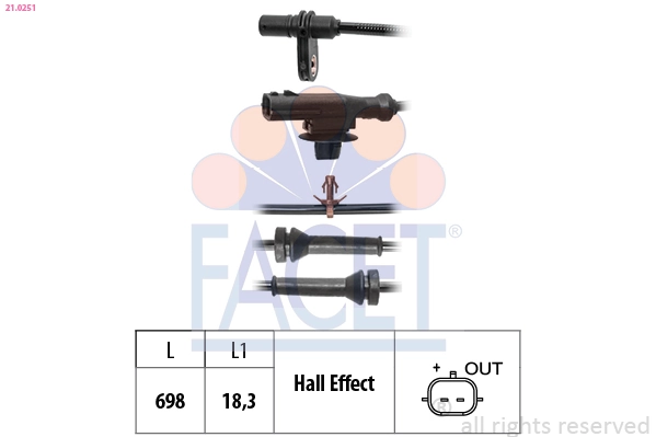 Sensor, wheel speed