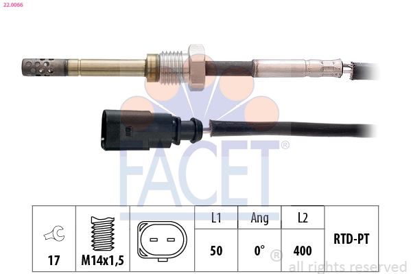 Sensor, exhaust gas temperature