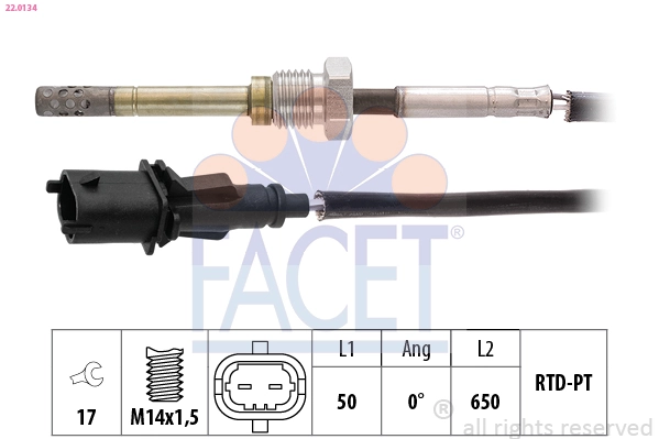 Sensor, exhaust gas temperature
