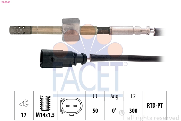 Sensor, exhaust gas temperature