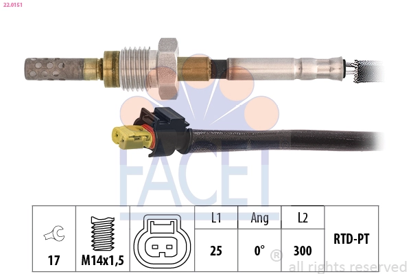 Sensor, exhaust gas temperature