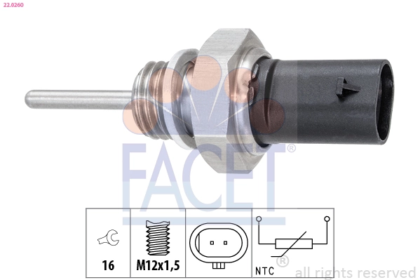 Sensor, exhaust gas temperature