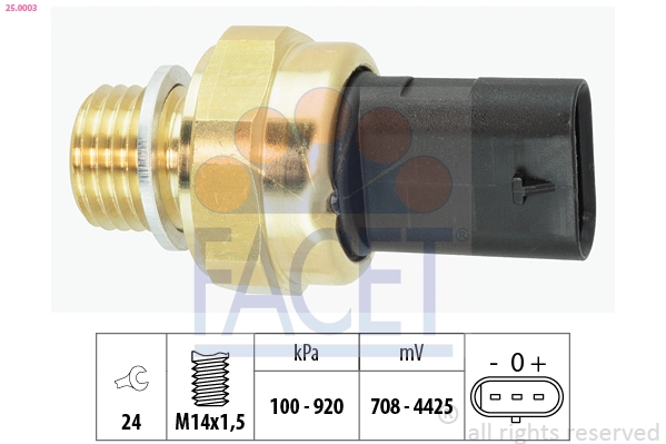 Sensor, oil pressure