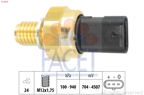 Sensor, oil pressure