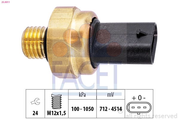 Sensor, oil pressure