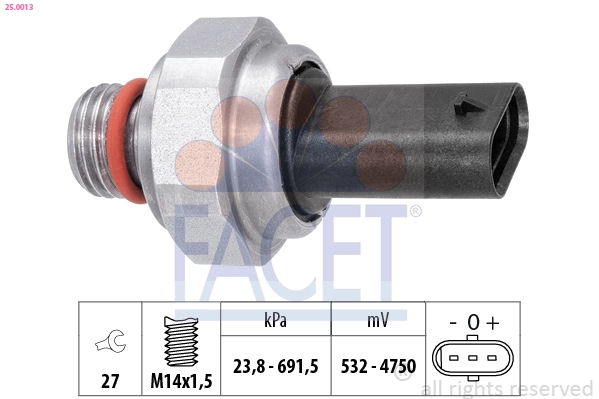 Sensor, exhaust pressure