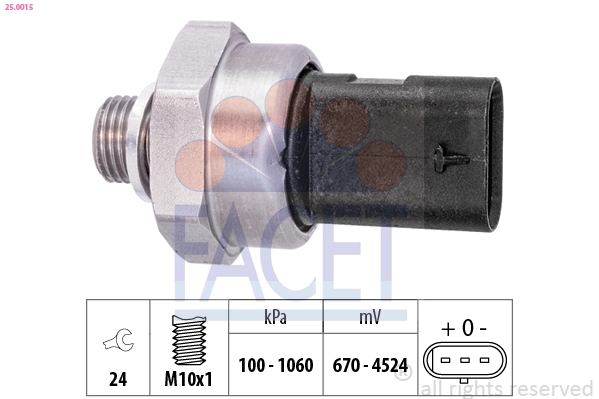 Sensor, oil pressure
