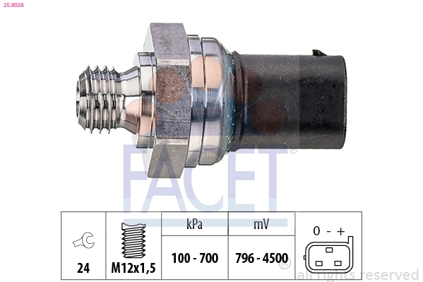 Sensor, oil pressure