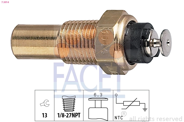 Sensor, coolant temperature
