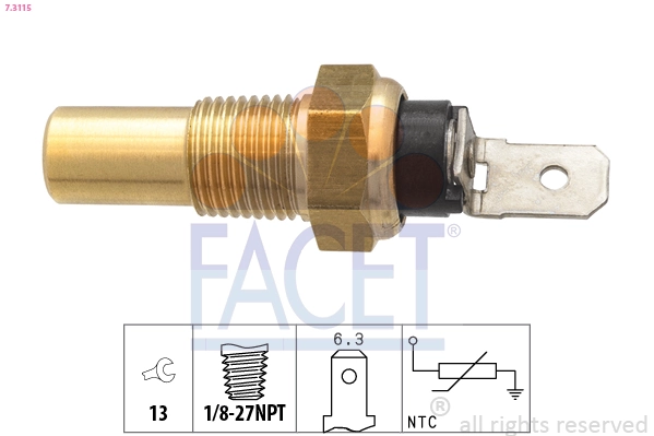 Sensor, coolant temperature