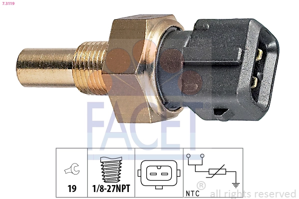 Sensor, coolant temperature