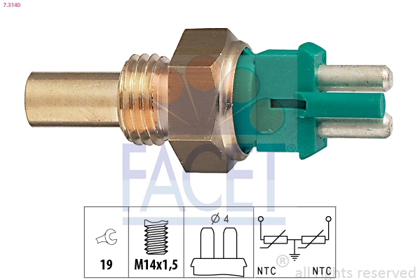 Sensor, coolant temperature